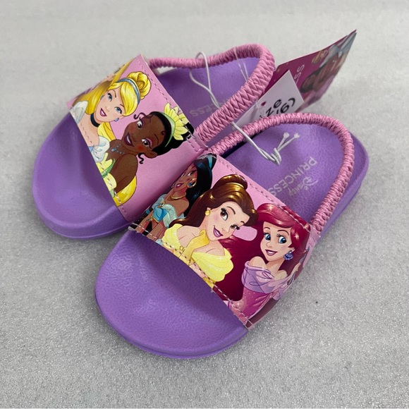 Disney Princess Slide Sandals Toddler Girls Pink size 5/6 - Picture 2 of 8